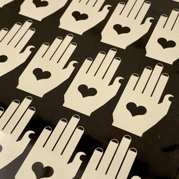 11.5 X 16.5 Monochromatic Hearts and Hands Print from Frances Collett - Picture 2 of 5